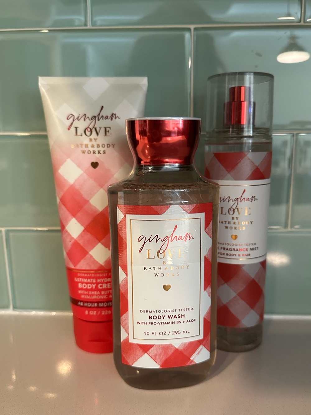Bath & Body Works Gingham Love set new